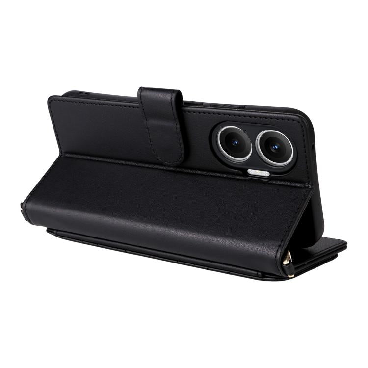 For Redmi Turbo 4 Pro 5G Multifunctional 6-Card Slots Leather Phone Case with Wrist Strap