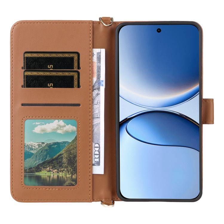 For Redmi Turbo 4 Pro 5G Multifunctional 6-Card Slots Leather Phone Case with Wrist Strap