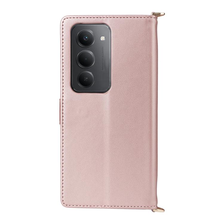 For Redmi 15 5G / 4G EU 171mm Multifunctional 6-Card Slots Leather Phone Case with Wrist Strap
