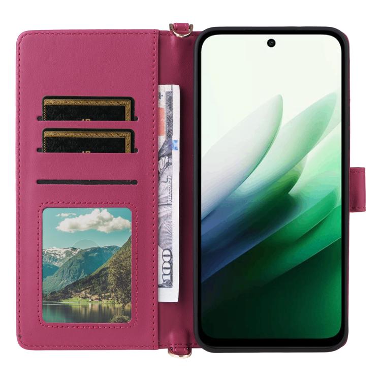 For Redmi 15 5G / 4G EU 171mm Multifunctional 6-Card Slots Leather Phone Case with Wrist Strap