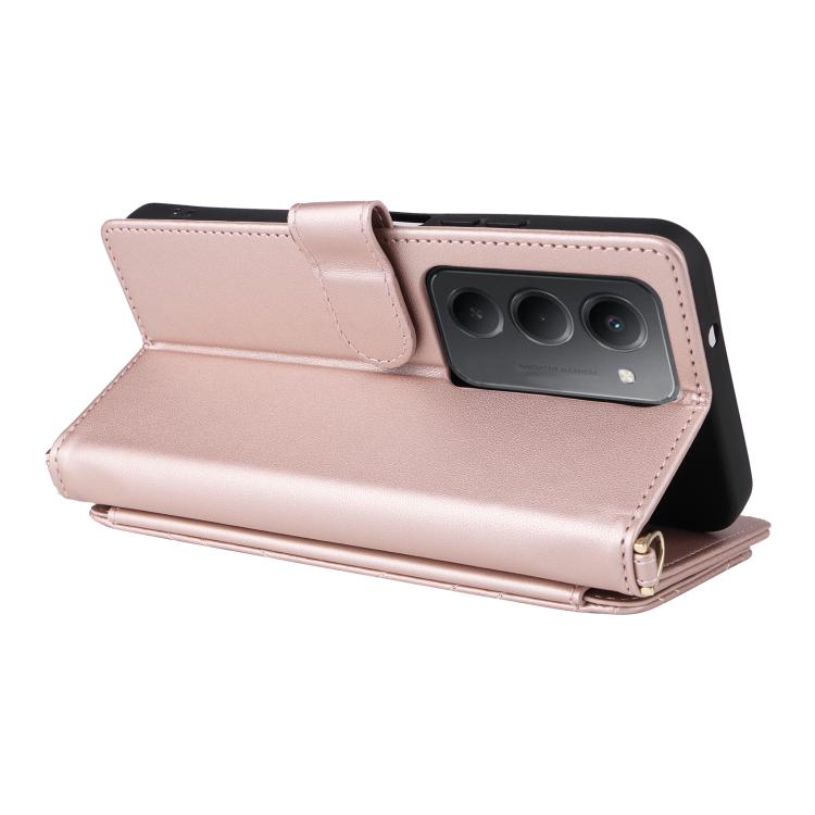 For Redmi 15 5G Global / 15 4G SEA 169mm Multifunctional 6-Card Slots Leather Phone Case with Wrist Strap