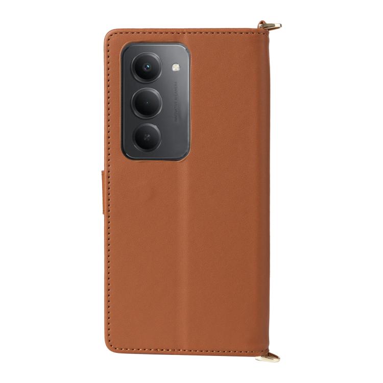 For Redmi 15 5G Global / 15 4G SEA 169mm Multifunctional 6-Card Slots Leather Phone Case with Wrist Strap