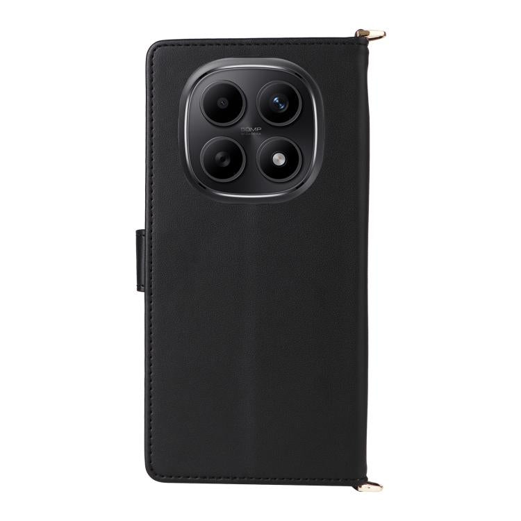 For Redmi Note 15 5G / 4G 164mm / Poco M8 5G Multifunctional 6-Card Slots Leather Phone Case with Wrist Strap