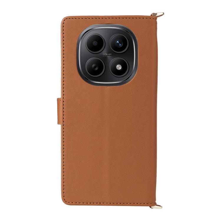 For Redmi Note 15 5G / 4G 164mm / Poco M8 5G Multifunctional 6-Card Slots Leather Phone Case with Wrist Strap