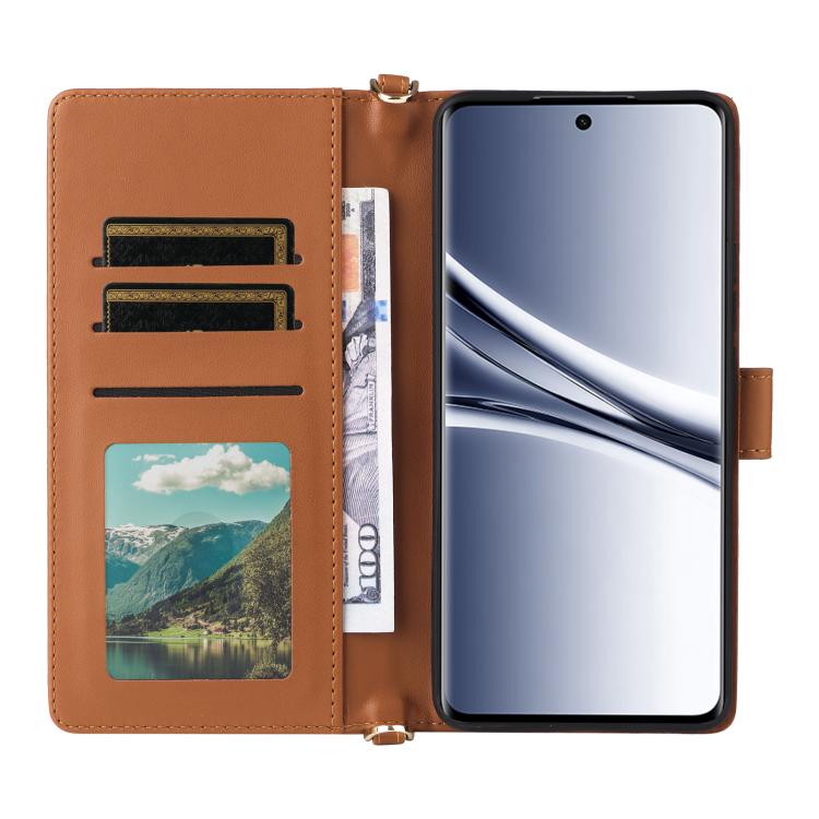 For Redmi Note 15 5G / 4G 164mm / Poco M8 5G Multifunctional 6-Card Slots Leather Phone Case with Wrist Strap