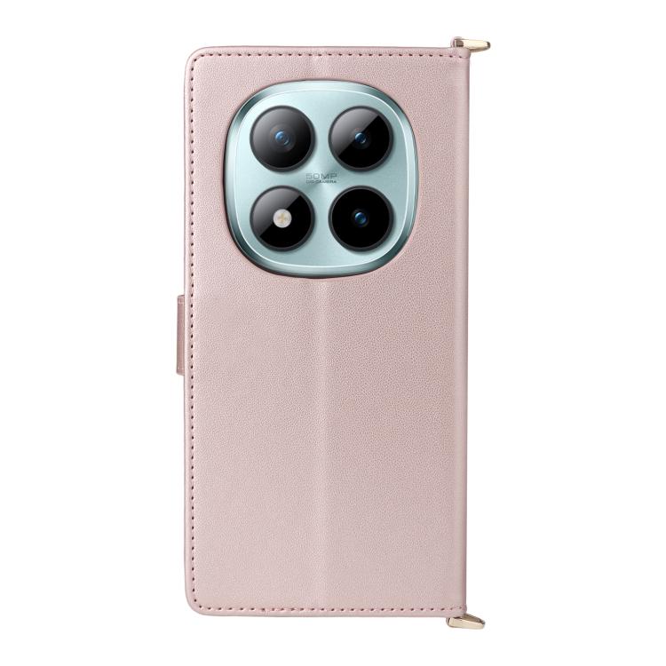 For Redmi Note 15 Pro+ 5G 163.3mm/Poco M8 Pro 5G Multifunctional 6-Card Slots Leather Phone Case with Wrist Strap