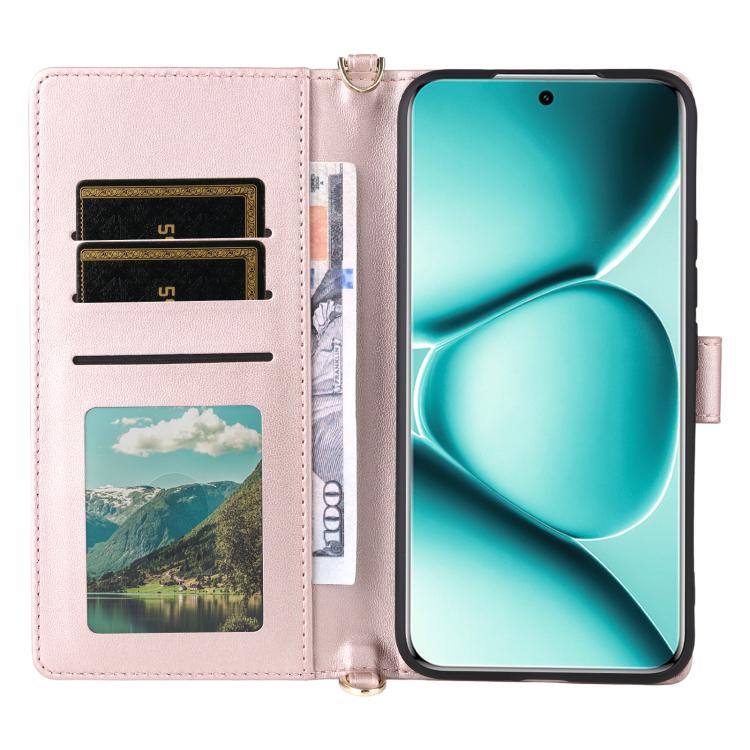 For Redmi Note 15 Pro+ 5G 163.3mm/Poco M8 Pro 5G Multifunctional 6-Card Slots Leather Phone Case with Wrist Strap