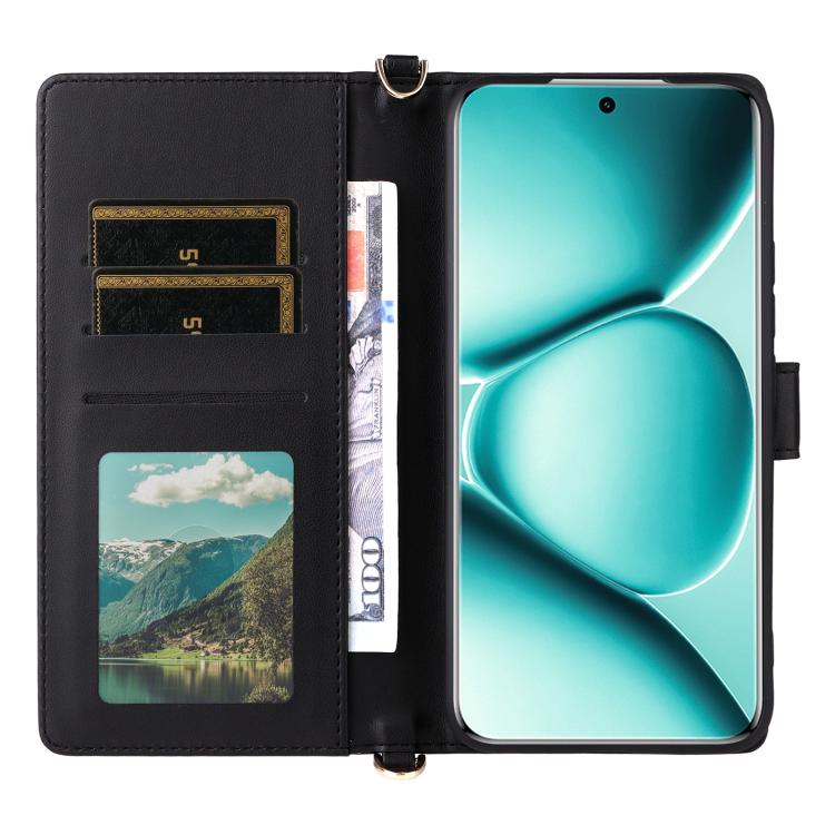 For Redmi Note 15 Pro+ 5G 163.3mm/Poco M8 Pro 5G Multifunctional 6-Card Slots Leather Phone Case with Wrist Strap