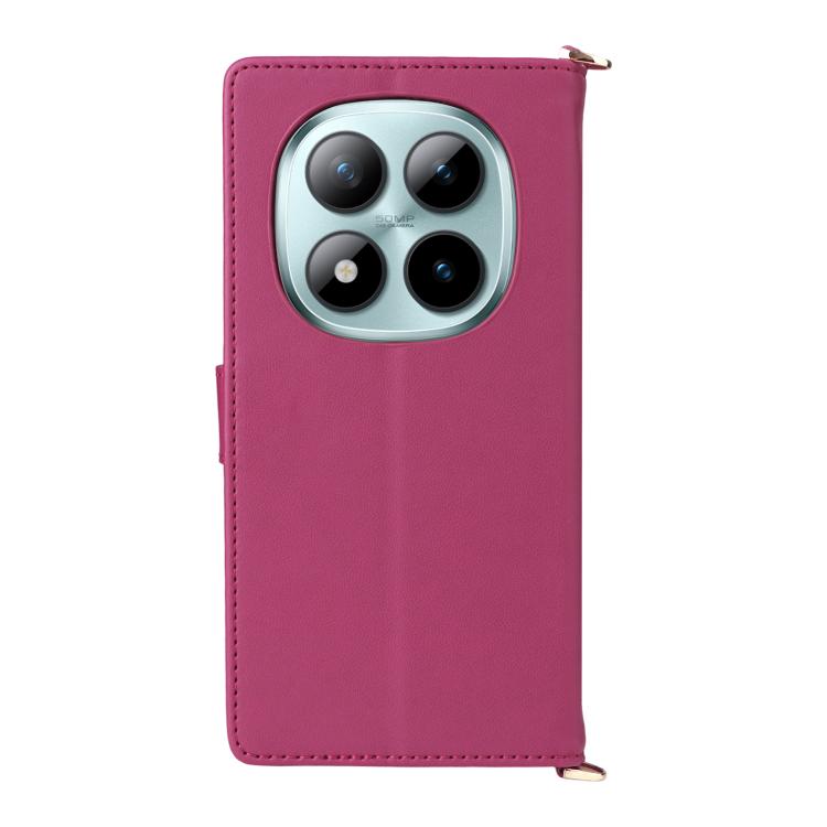 For Redmi Note 15 Pro 4G Global 163.2mm Multifunctional 6-Card Slots Leather Phone Case with Wrist Strap