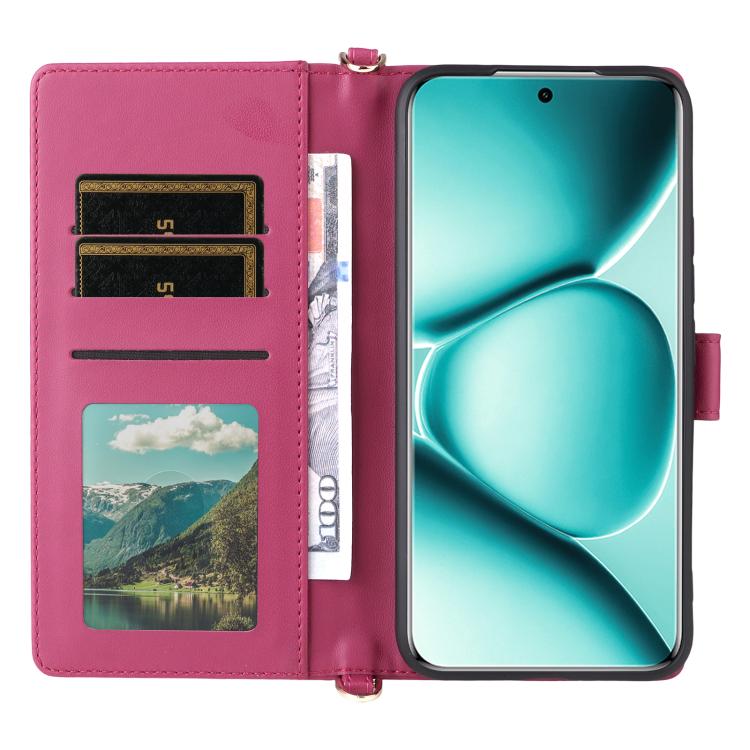 For Redmi Note 15 Pro 4G Global 163.2mm Multifunctional 6-Card Slots Leather Phone Case with Wrist Strap