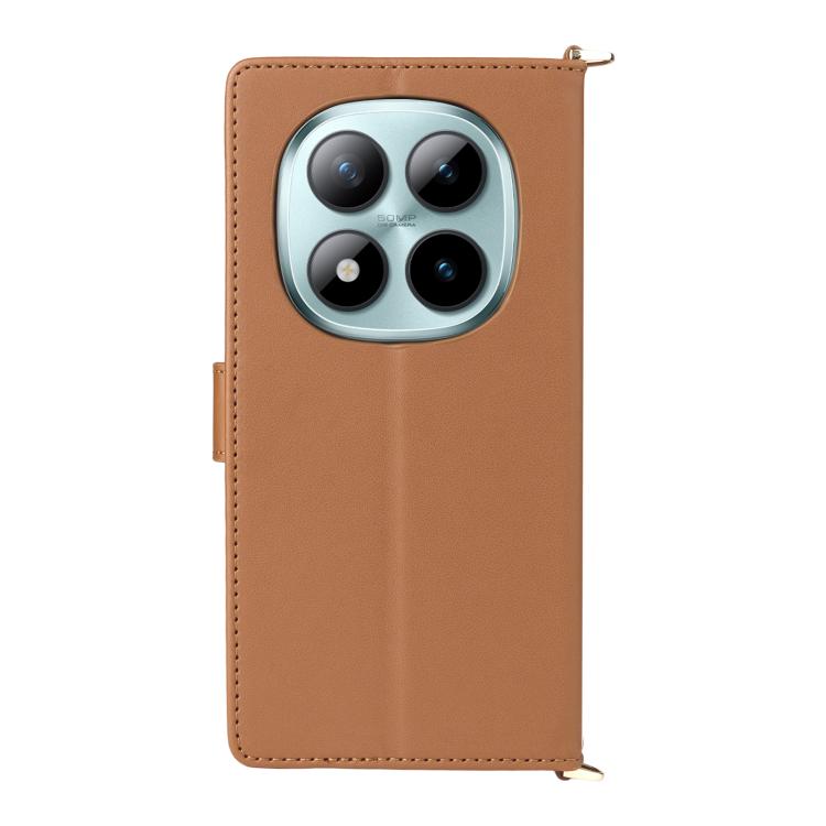For Redmi Note 15 Pro 4G Global 163.2mm Multifunctional 6-Card Slots Leather Phone Case with Wrist Strap