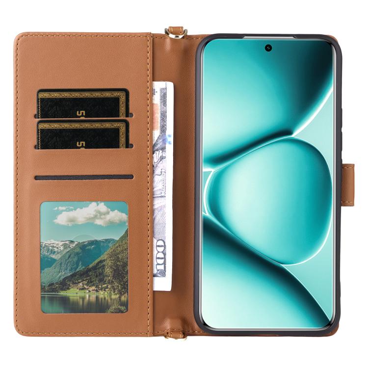 For Redmi Note 15 Pro 4G Global 163.2mm Multifunctional 6-Card Slots Leather Phone Case with Wrist Strap