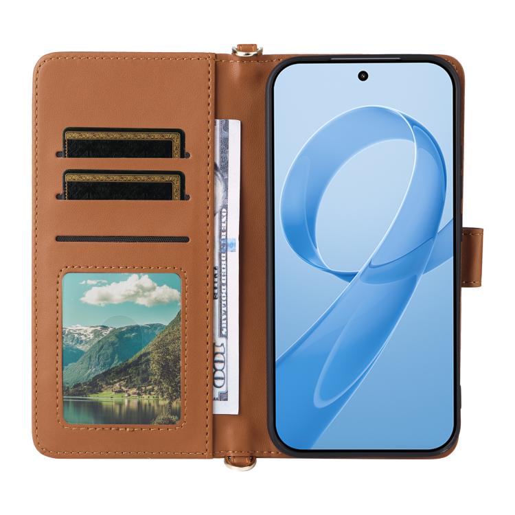 For Redmi K90 5G / Poco F8 Pro Multifunctional 6-Card Slots Leather Phone Case with Wrist Strap