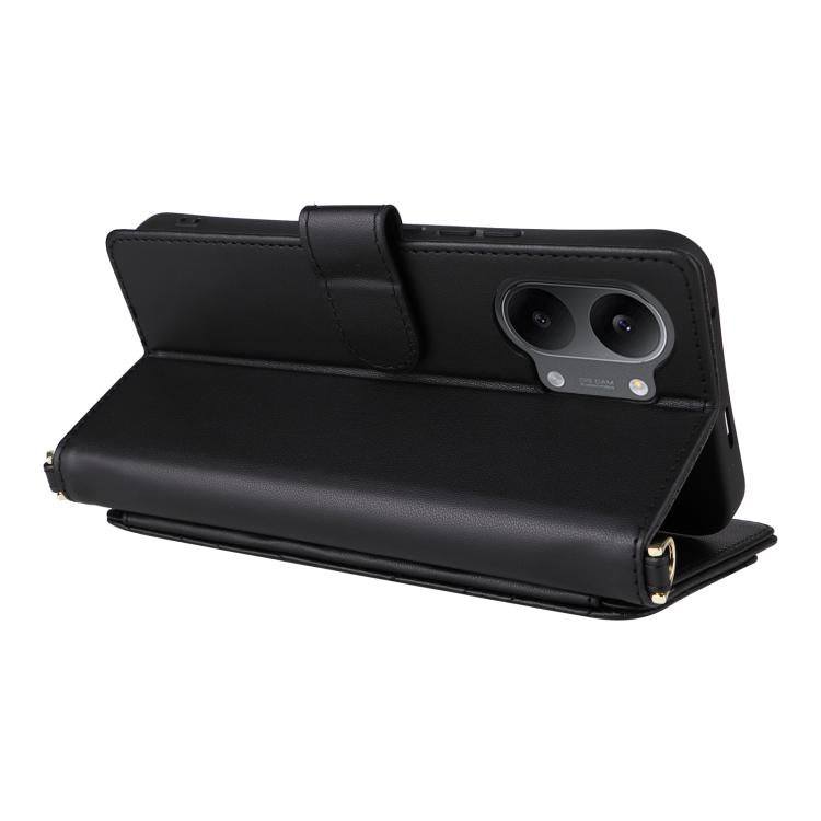 For Redmi Turbo 5 Max / Poco X8 Pro Max Multifunctional 6-Card Slots Leather Phone Case with Wrist Strap