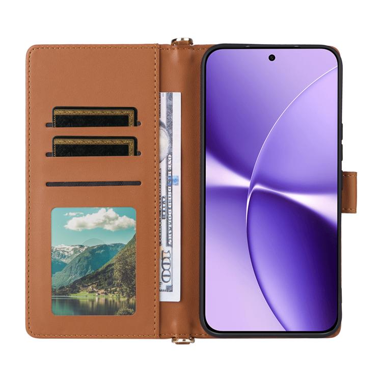 For Redmi Turbo 5 Max / Poco X8 Pro Max Multifunctional 6-Card Slots Leather Phone Case with Wrist Strap