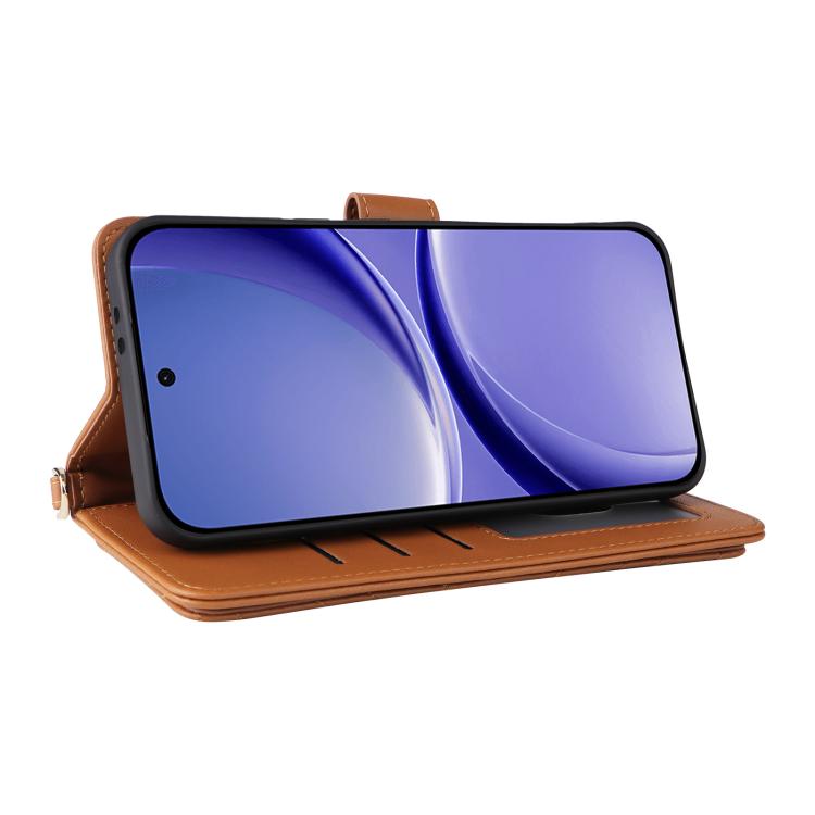 For Redmi Turbo 5 5G / Poco X8 Pro 5G Multifunctional 6-Card Slots Leather Phone Case with Wrist Strap