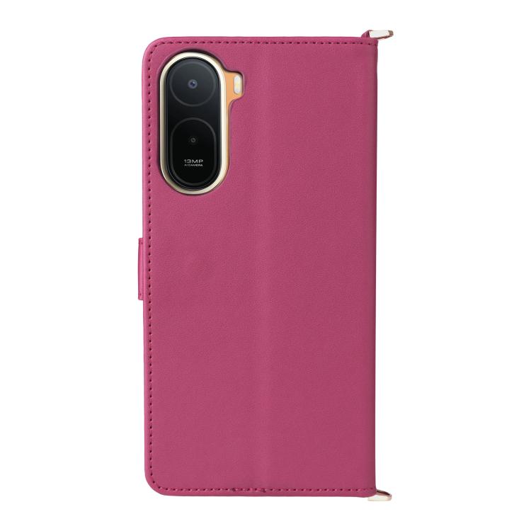 For Redmi A7 Pro 171mm / Poco C85x 5G Multifunctional 6-Card Slots Leather Phone Case with Wrist Strap