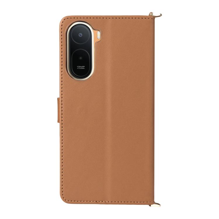 For Redmi A7 Pro 171mm / Poco C85x 5G Multifunctional 6-Card Slots Leather Phone Case with Wrist Strap