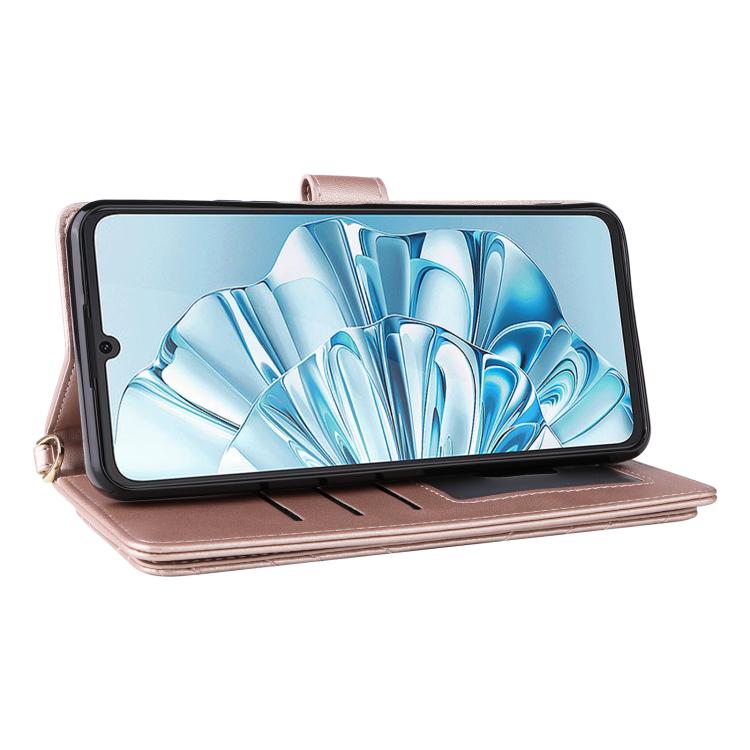 For Cubot A20 Multifunctional 6-Card Slots Leather Phone Case with Wrist Strap