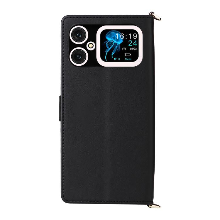 For Cubot A20 Multifunctional 6-Card Slots Leather Phone Case with Wrist Strap