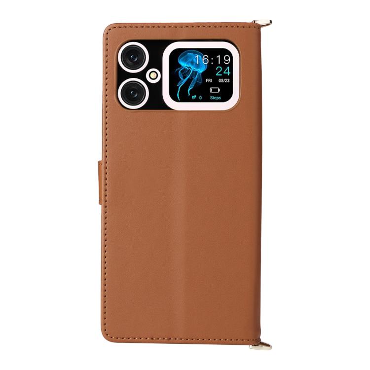 For Cubot A20 Multifunctional 6-Card Slots Leather Phone Case with Wrist Strap
