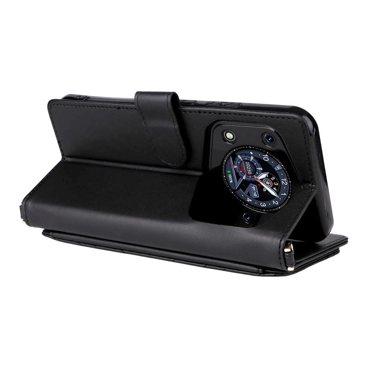 For Cubot A30 Multifunctional 6-Card Slots Leather Phone Case with Wrist Strap
