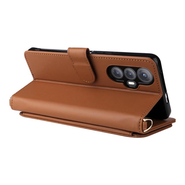 For Cubot Max 5 Multifunctional 6-Card Slots Leather Phone Case with Wrist Strap