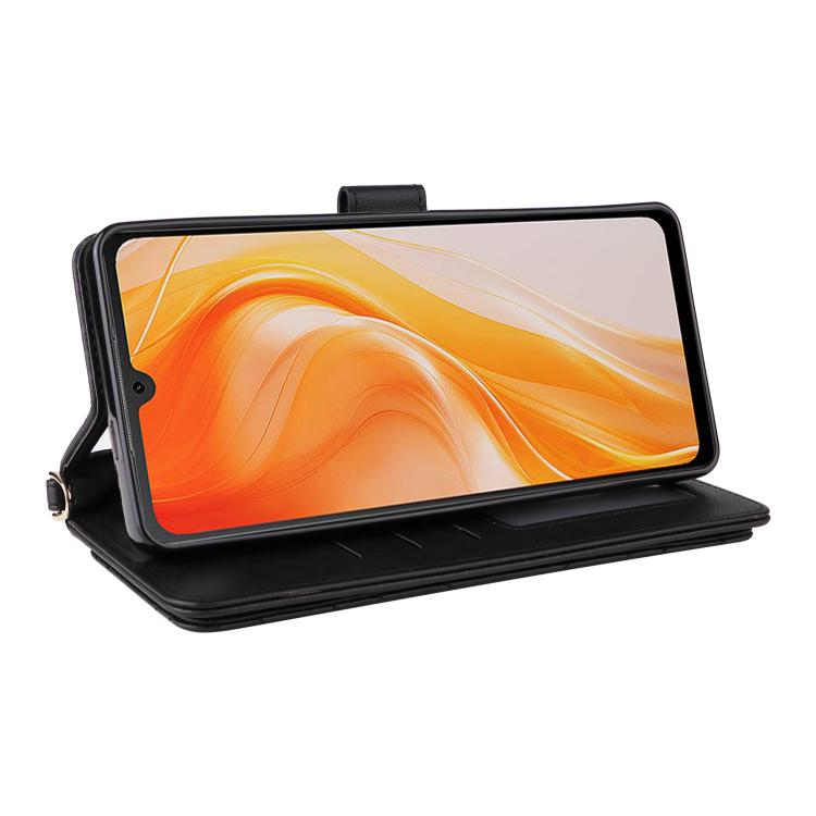 For Cubot P90 Multifunctional 6-Card Slots Leather Phone Case with Wrist Strap