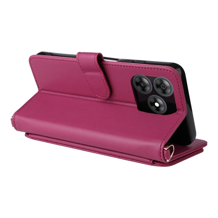 For Blackview Wave 8C Multifunctional 6-Card Slots Leather Phone Case with Wrist Strap