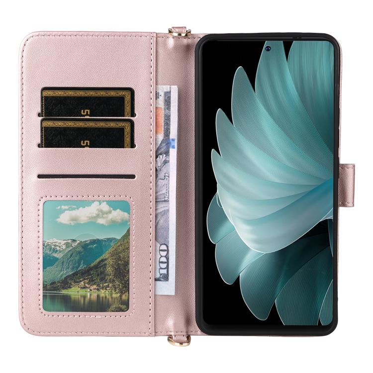 For Blackview Oscal Tiger 13 Multifunctional 6-Card Slots Leather Phone Case with Wrist Strap