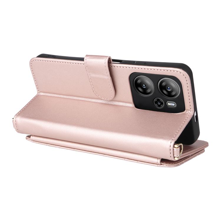 For Blackview Oscal Tiger 13 Multifunctional 6-Card Slots Leather Phone Case with Wrist Strap