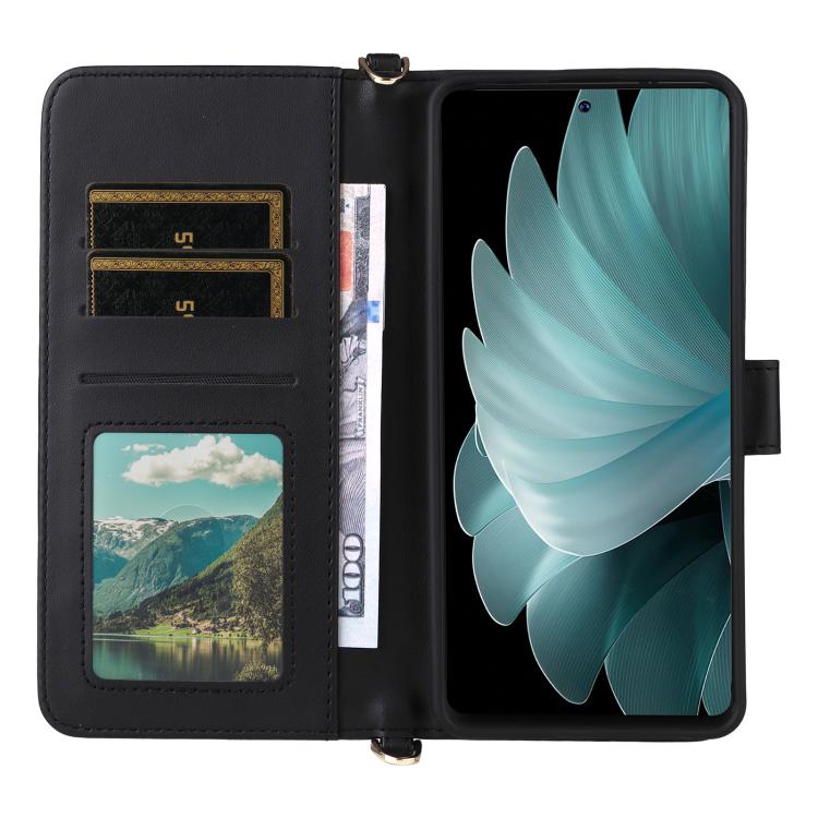 For Blackview Oscal Tiger 13 Multifunctional 6-Card Slots Leather Phone Case with Wrist Strap