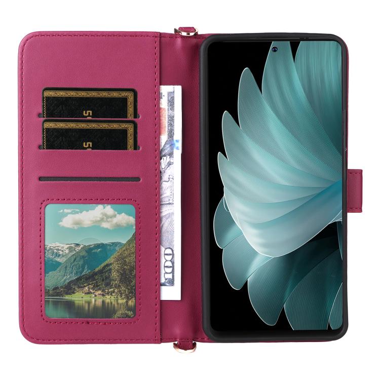 For Blackview Oscal Tiger 13 Multifunctional 6-Card Slots Leather Phone Case with Wrist Strap