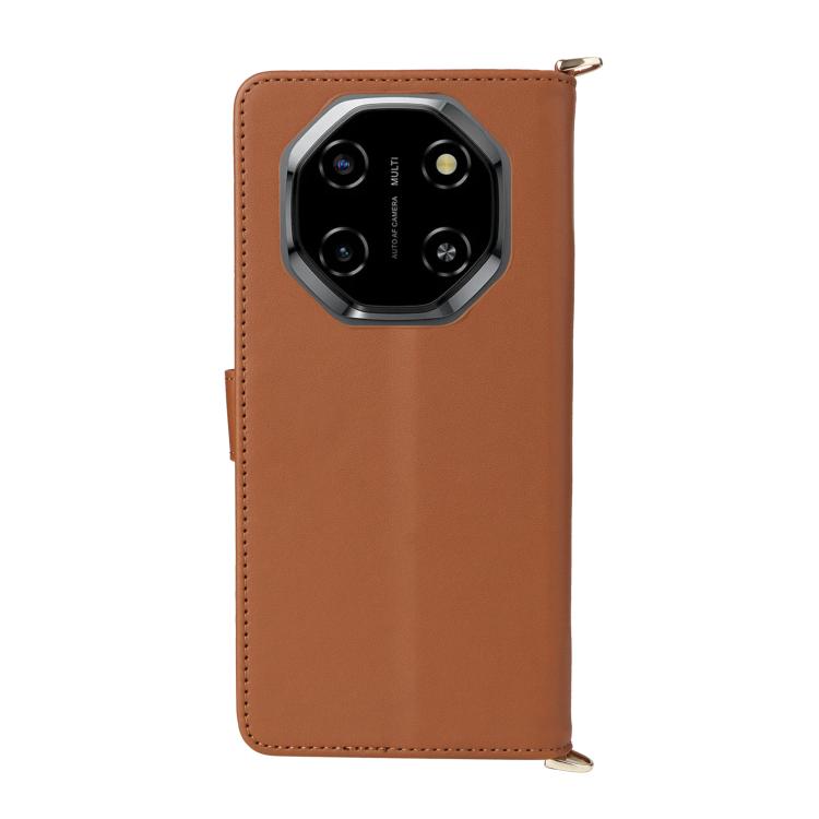 For Blackview SHARK 6 Multifunctional 6-Card Slots Leather Phone Case with Wrist Strap
