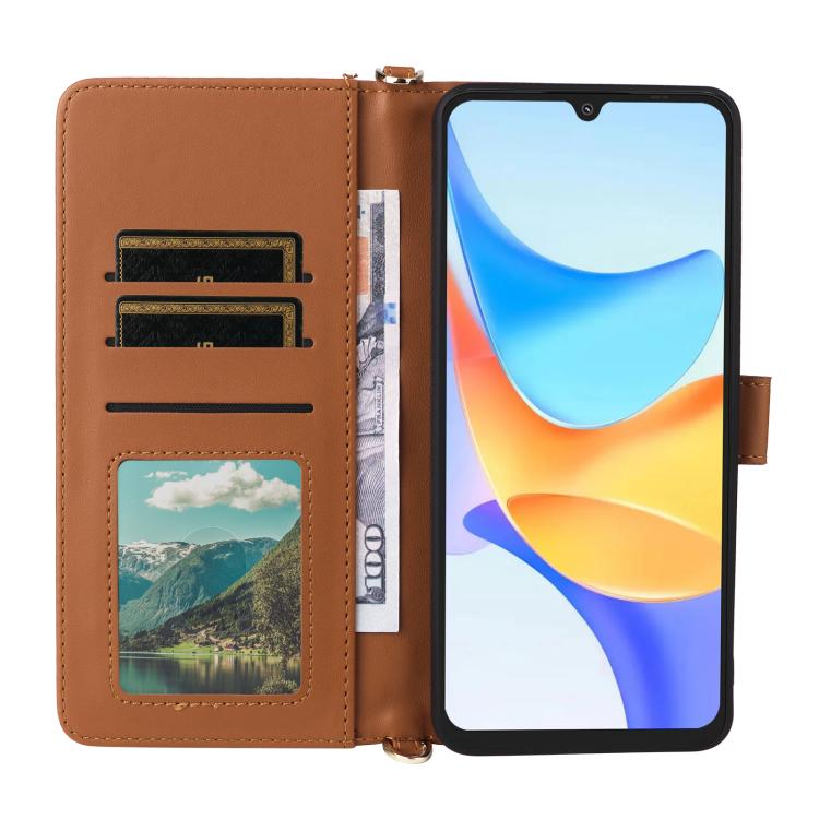 For Blackview SHARK 6 Multifunctional 6-Card Slots Leather Phone Case with Wrist Strap
