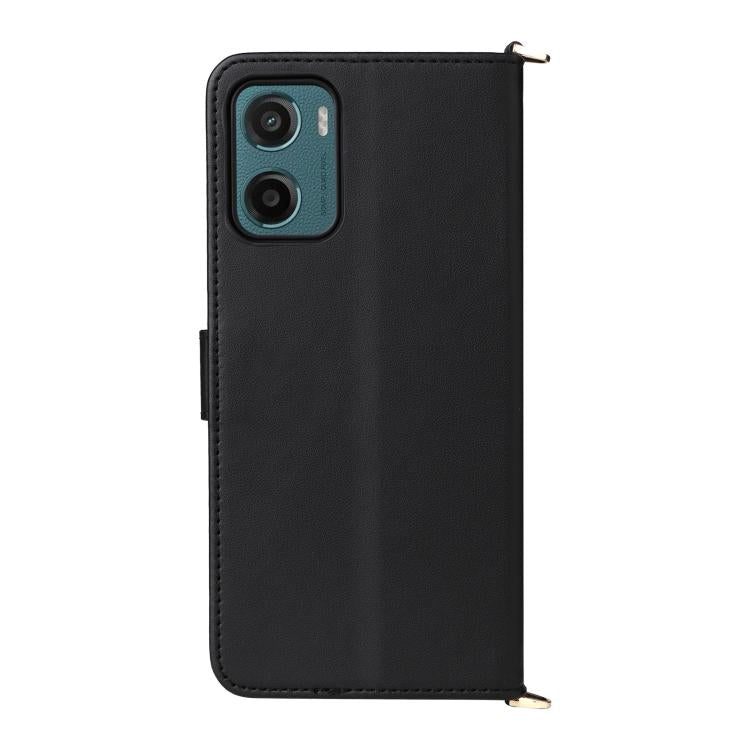 For Motorola Moto G05 4G / E15 4G Multifunctional 6-Card Slots Leather Phone Case with Wrist Strap