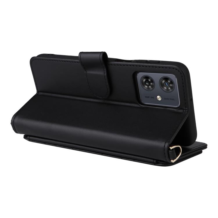 For Motorola Moto G54 5G / G54 Power 5G Multifunctional 6-Card Slots Leather Phone Case with Wrist Strap
