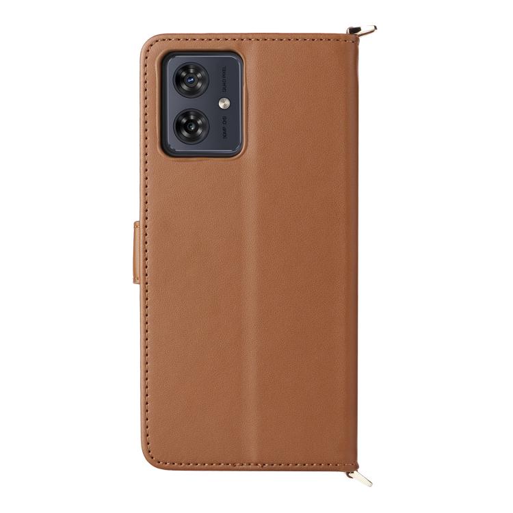 For Motorola Moto G54 5G / G54 Power 5G Multifunctional 6-Card Slots Leather Phone Case with Wrist Strap