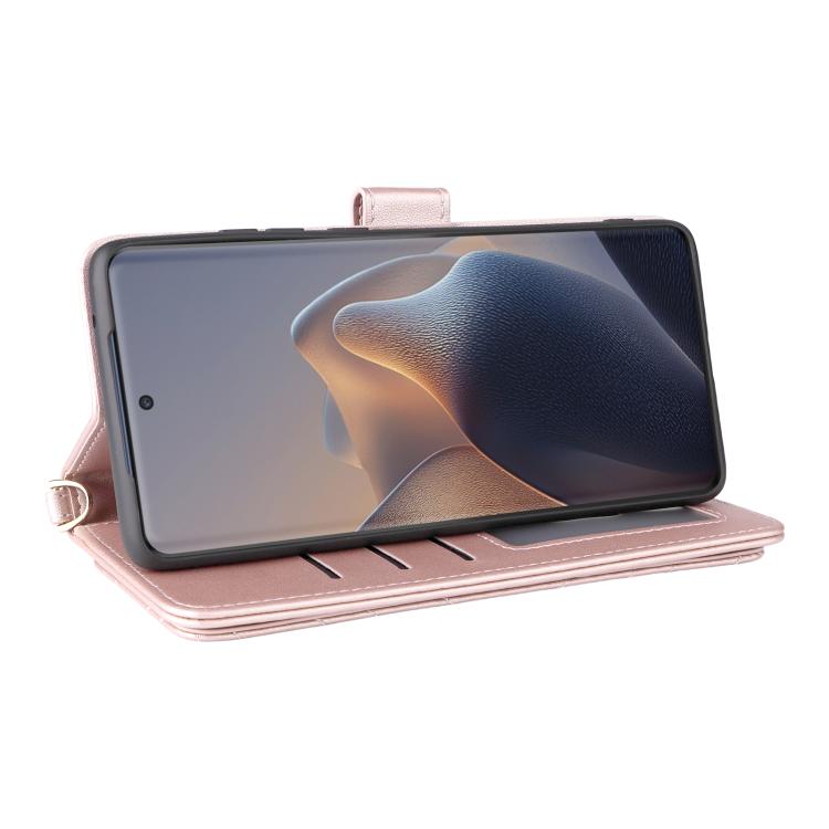 For Motorola Edge 60 Fusion Multifunctional 6-Card Slots Leather Phone Case with Wrist Strap