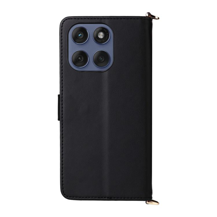 For Motorola Edge 60 Fusion Multifunctional 6-Card Slots Leather Phone Case with Wrist Strap