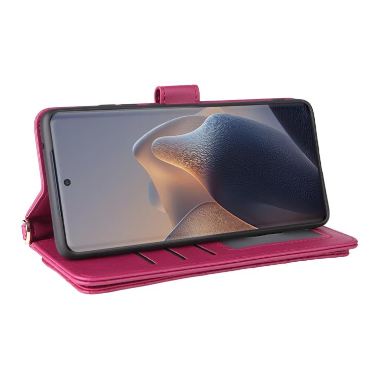 For Motorola Edge 60 Fusion Multifunctional 6-Card Slots Leather Phone Case with Wrist Strap