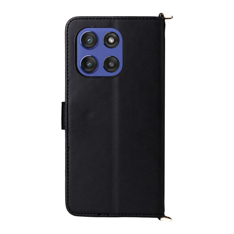 For Motorola Edge 60 Stylus Multifunctional 6-Card Slots Leather Phone Case with Wrist Strap