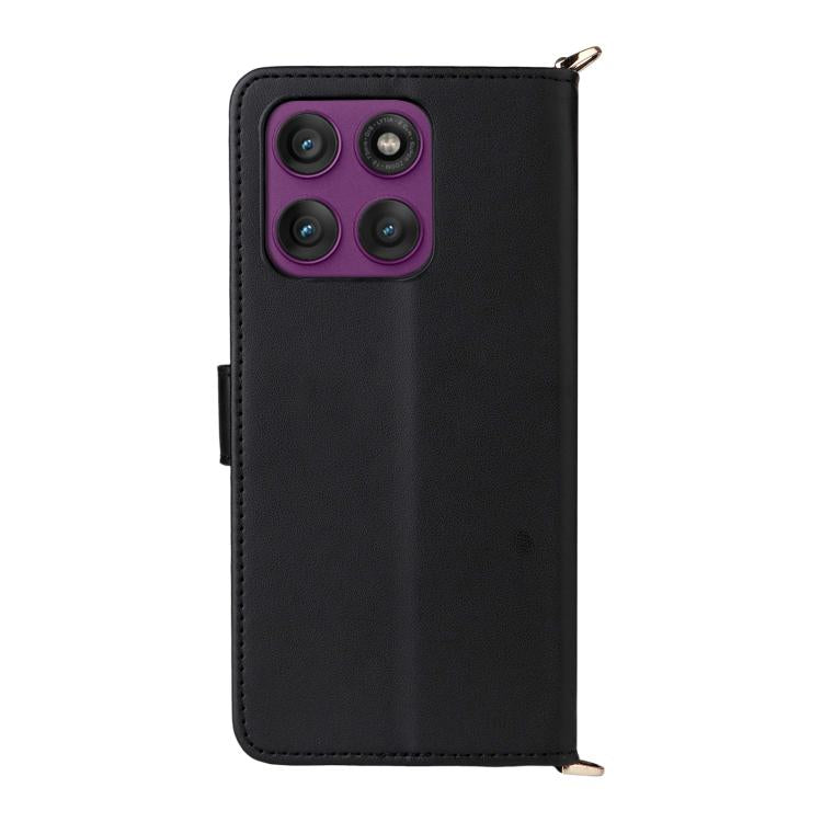 For Motorola Edge 60 Pro / 60s Pro 5G Multifunctional 6-Card Slots Leather Phone Case with Wrist Strap