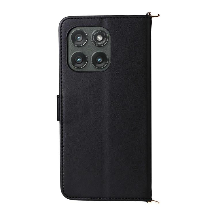 For Motorola Edge 5G 2025 Multifunctional 6-Card Slots Leather Phone Case with Wrist Strap