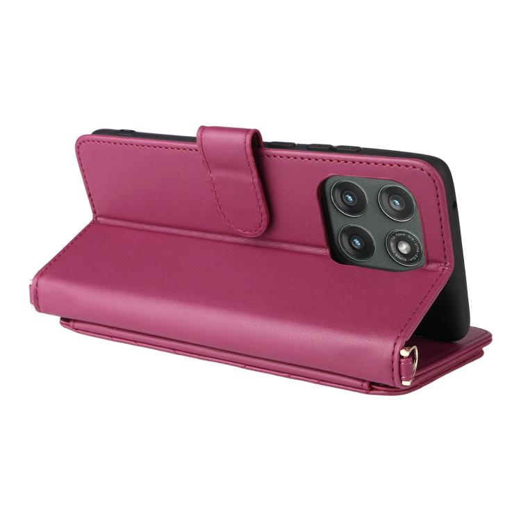For Motorola Edge 5G 2025 Multifunctional 6-Card Slots Leather Phone Case with Wrist Strap