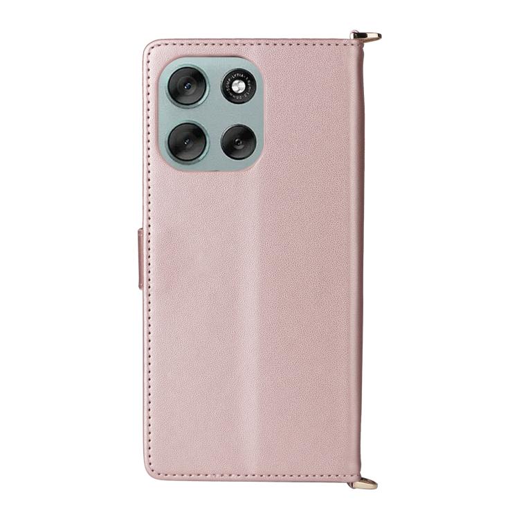 For Motorola Moto G56 / G66j / G66y 5G Multifunctional 6-Card Slots Leather Phone Case with Wrist Strap