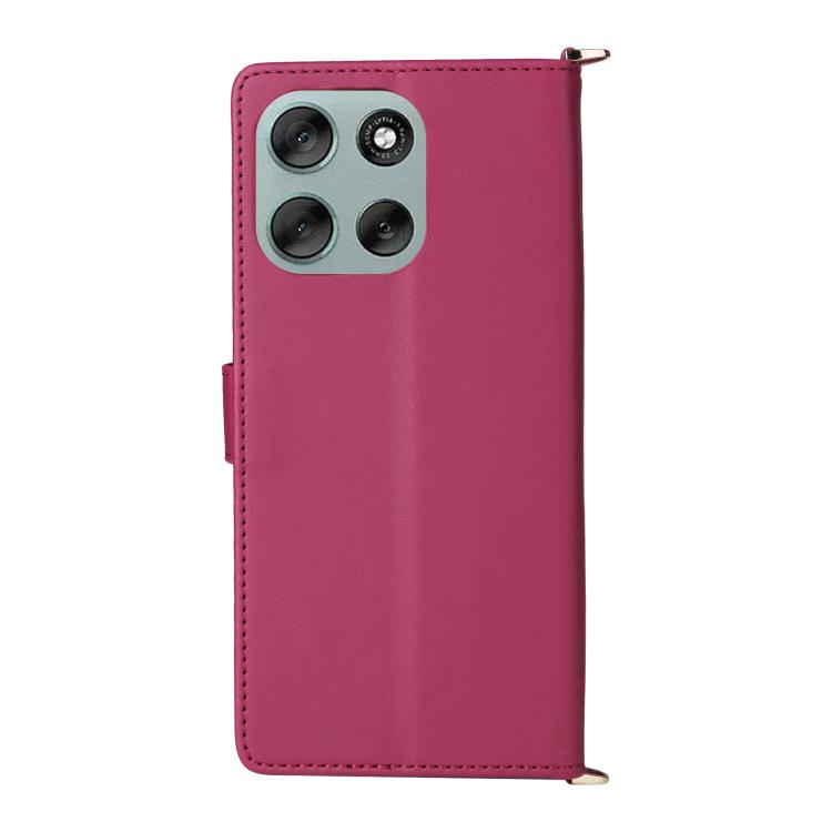 For Motorola Moto G56 / G66j / G66y 5G Multifunctional 6-Card Slots Leather Phone Case with Wrist Strap