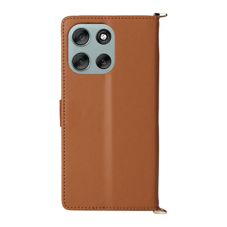 For Motorola Moto G56 / G66j / G66y 5G Multifunctional 6-Card Slots Leather Phone Case with Wrist Strap