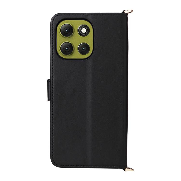 For Motorola Moto G86 Power 5G Multifunctional 6-Card Slots Leather Phone Case with Wrist Strap