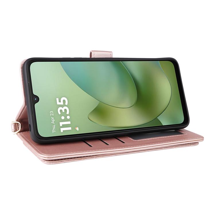 For Motorola Moto G06 4G Multifunctional 6-Card Slots Leather Phone Case with Wrist Strap